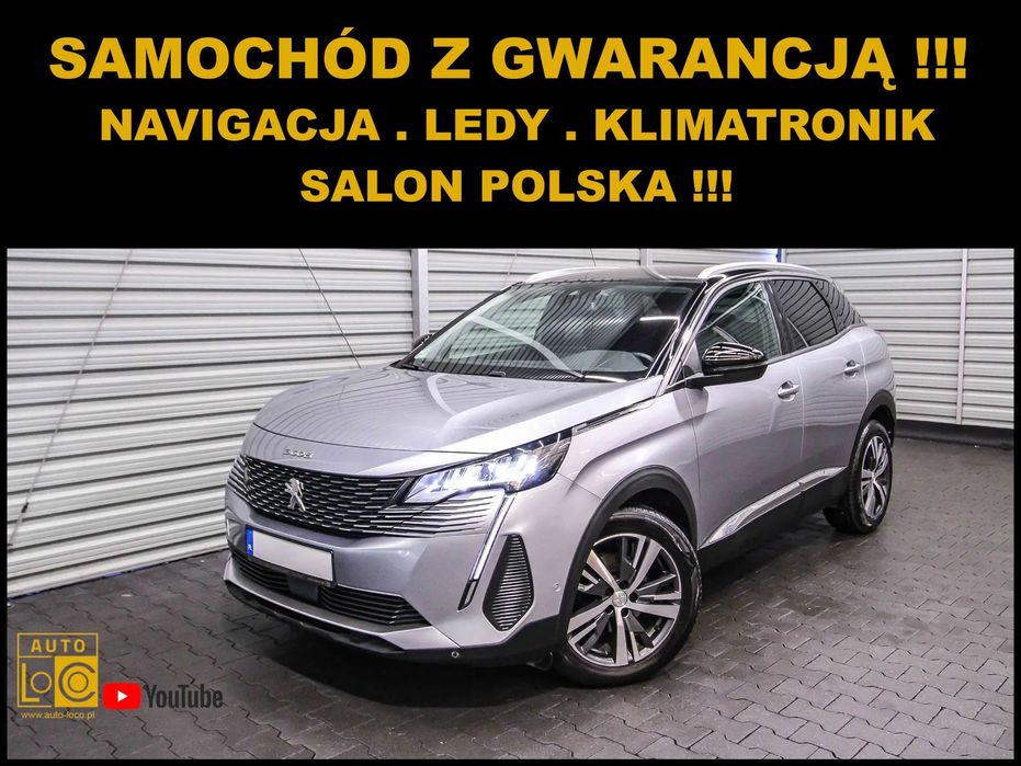 Peugeot 3008 ALLURE + AUTOMAT + Salon POLSKA + SERWIS + Navigacja + LEDy !!!