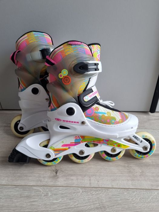 Rolki dziecięce świecące regulowane rozmiar 30-33