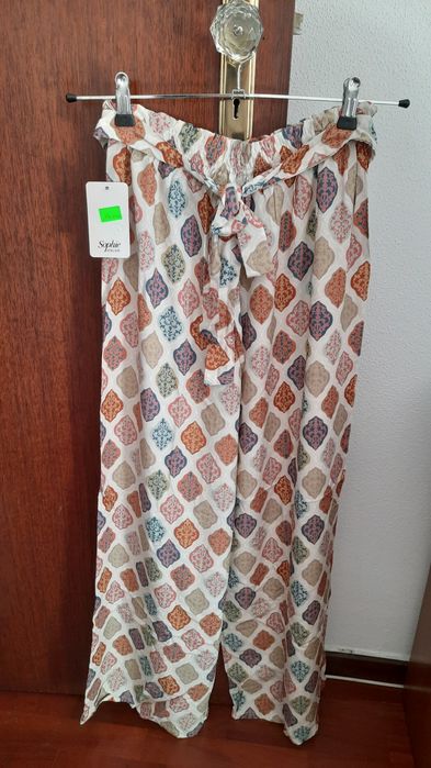 CALÇA algodão+linho  NOVA L/XL