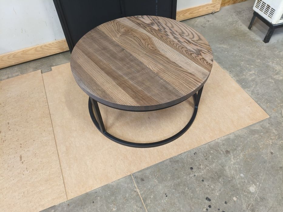 Stolik kawowy jesion metal Loft