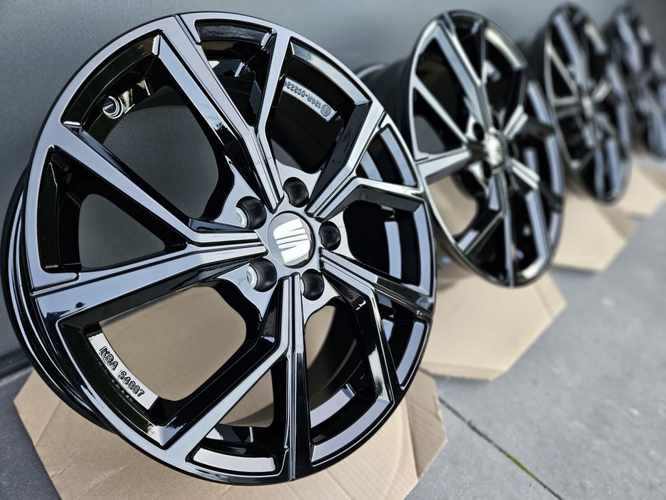 Seat Ateca 17 " Nowe 5x112 Leon Czarne Felgi Alufelgi Homologacja TÜV