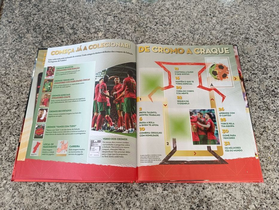 Caderneta completa Seleção Portuguesa Fome de Vencer 2022