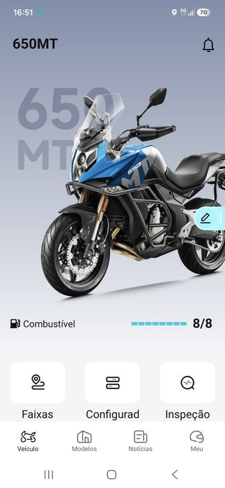 CFMOTO 650MT  de 2024 ainda com garantia de fábrica ate 2027.