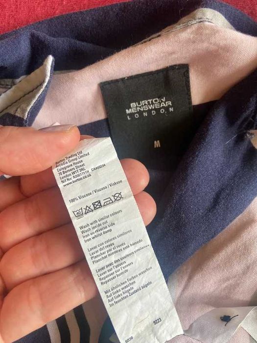 M l burton koszula unisex pasy pastele oversize 38 40