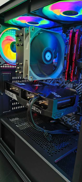 Komputer Gamingowy: RX 6650 XT 8GB/Ryzen 5 5500/SSD M.2/AM4/ARGB