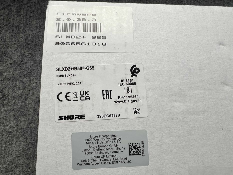 Nadajnik Shure SLXD2+/B58-G65 Beta 58A – mikrofon bezprzewodowy SLX-D+