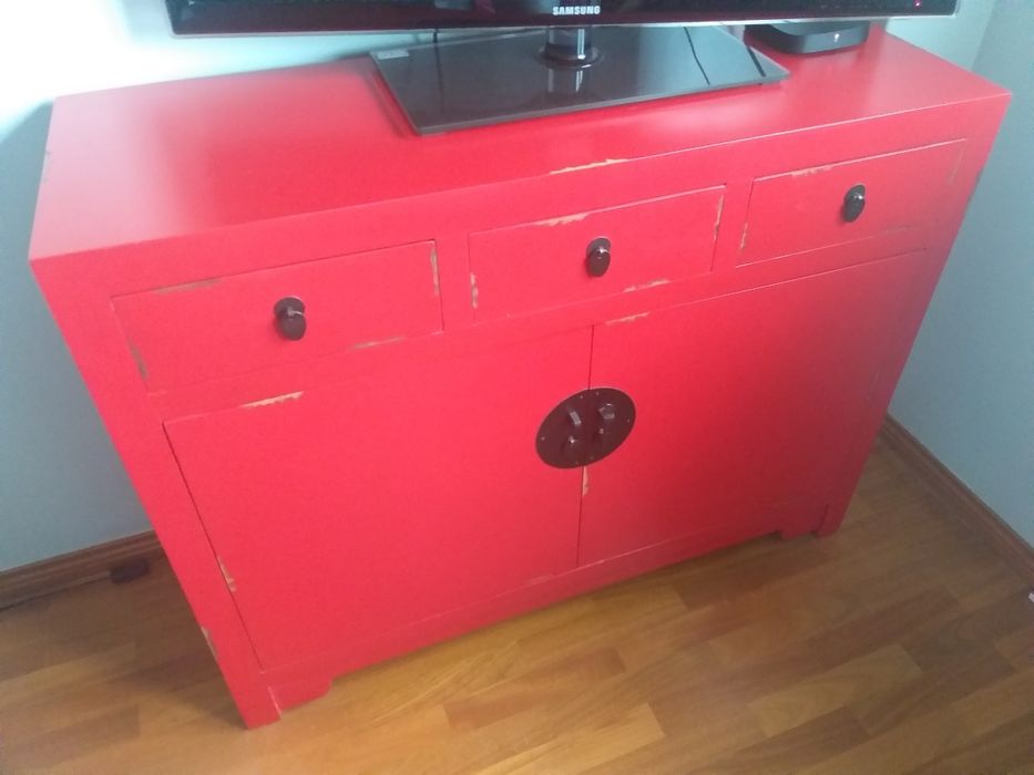 Comoda vermelha estilo chines