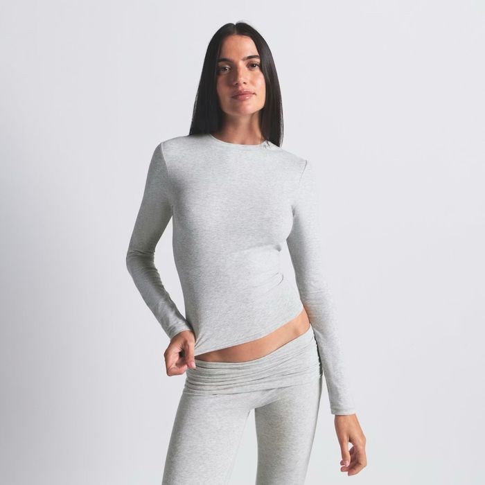 Жіночий лонгслів SKIMS Cotton Jersey Long Sleeve T-Shirt ОРИГІНАЛ