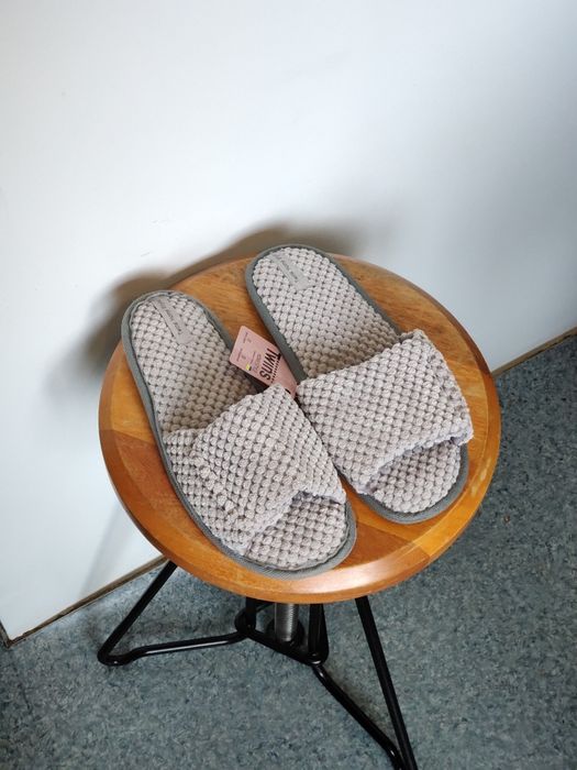 Тапочки 38 39 для дома домашние тапочки twins серые