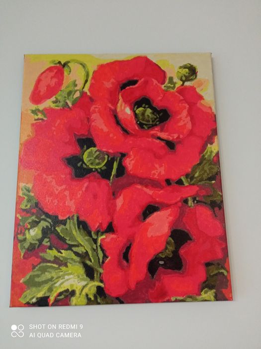 Nowa cena.Obraz malowany ręcznie akwarelami na płótnie