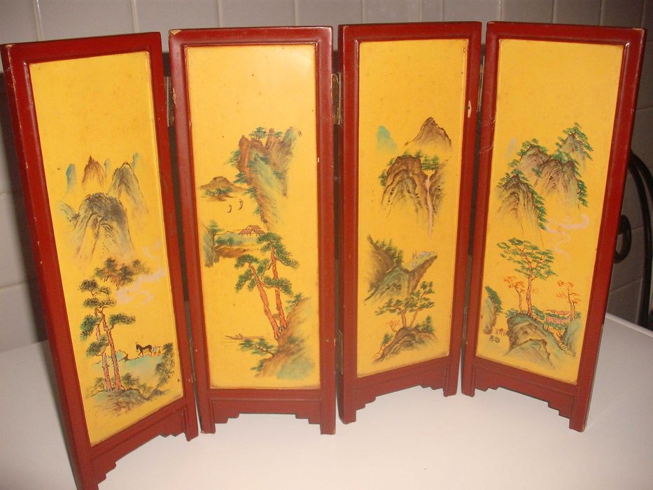 Biombo antigo Japonês  para decoração muito bonito