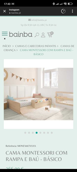 Cama bebé/infantil Montessori 90x190 | NOVA, nunca usada