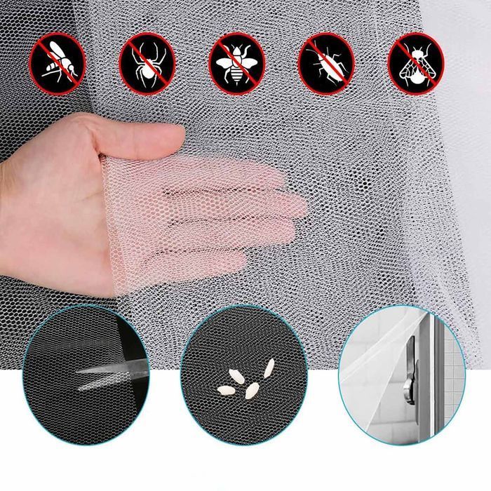 Moskitiera Siatka na Okno Okienna na Komary Przeciw Owadom 130x150