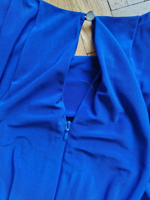 elegancki damski szafirowy kombinezon