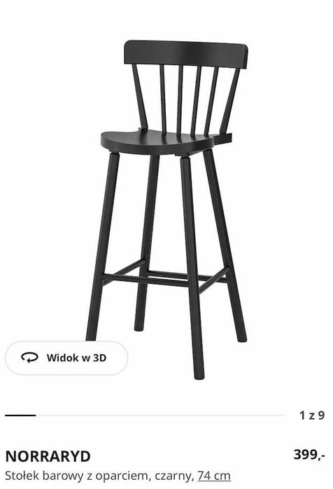 Hoker/ Stołek barowy 3 szt.