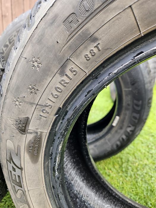 4 opony zimowe dunlop r15 195/60