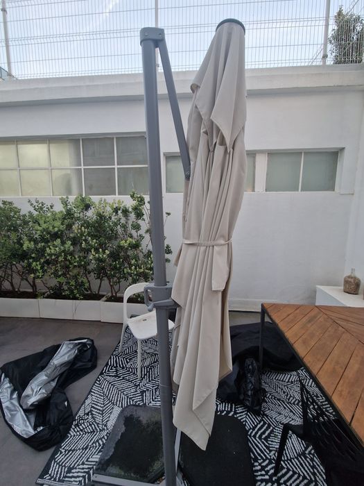 Chapéu de sol com suporte de base e protector de inverno