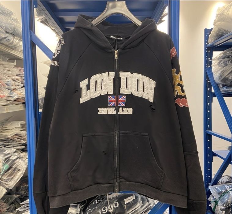 НАЛИЧИЕ project g/r zip hoodie countier zygon london army