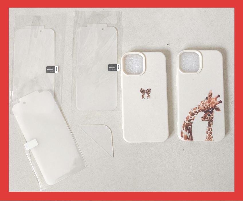 2x Etui iPhone 13 mini + 3x folia hydrożelowa NOWE  plecki silikon