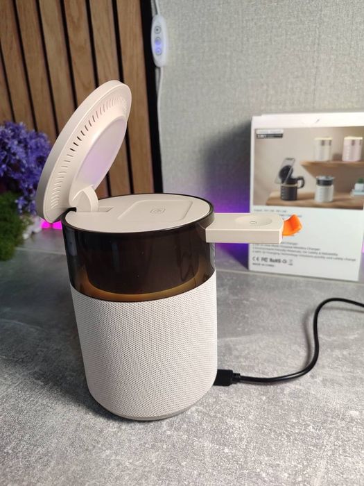 Беспроводная зарядная Bluetooth-колонка MagSafe 5-в-1 с теплым ночником