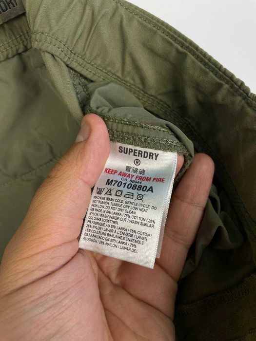 Superdry plain mid-rise cargo чоловічі хакі карго штани