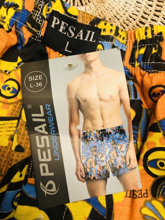 Pesali kolorowe komiks bokserki spodenki męskie chłopięce L