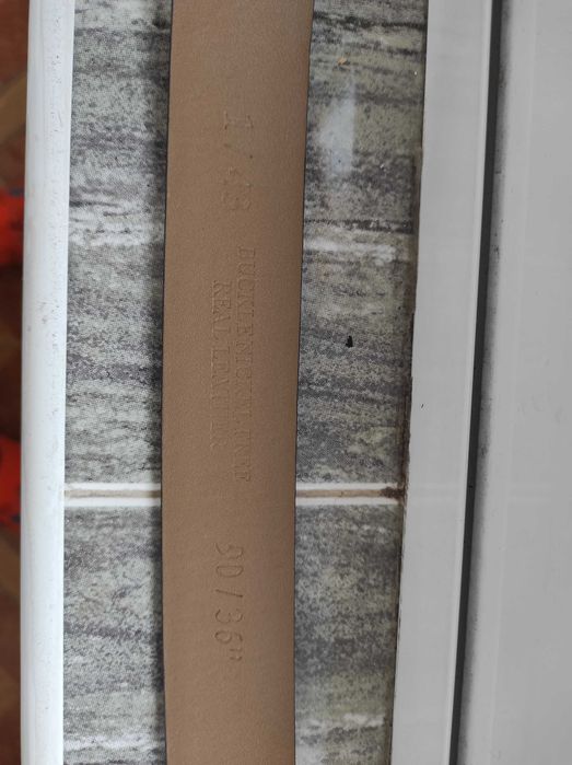 Антиалергический кожанний ремень buckle nickel free