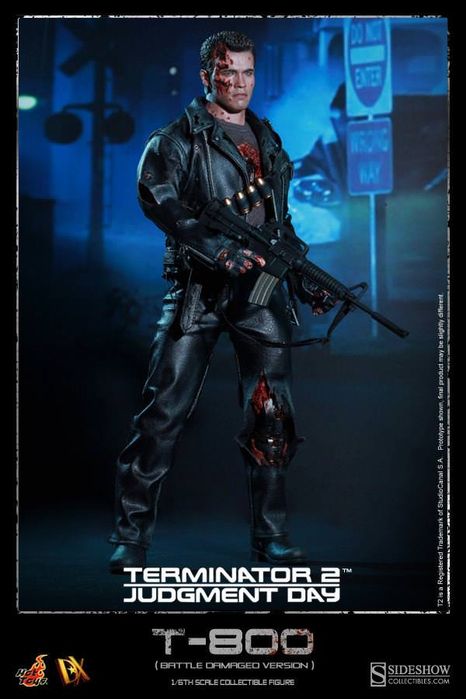 Фигурка 1/6 hot toys DX 13 TERMINATOR 2 T-800 BATTLE DAMAGED