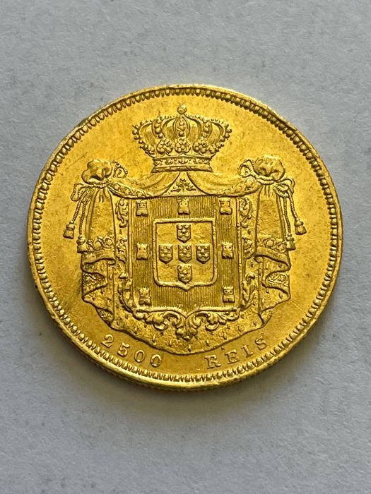Moeda 2.500 Réis de D. Maria II, 1851, em ouro