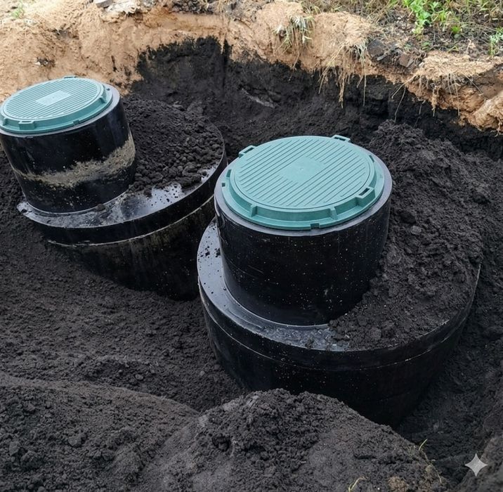 Копка каналізації під ключ, септик вигрібна яма за 1 день. Без прихованих платежів. Недорого.
