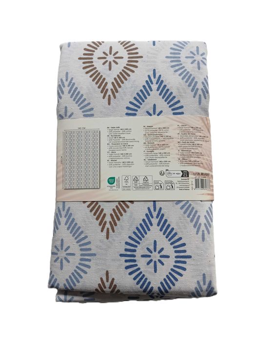 Elegancki Obrus 140x250 Wodoodporny Wzór Geometryczny KETNA
