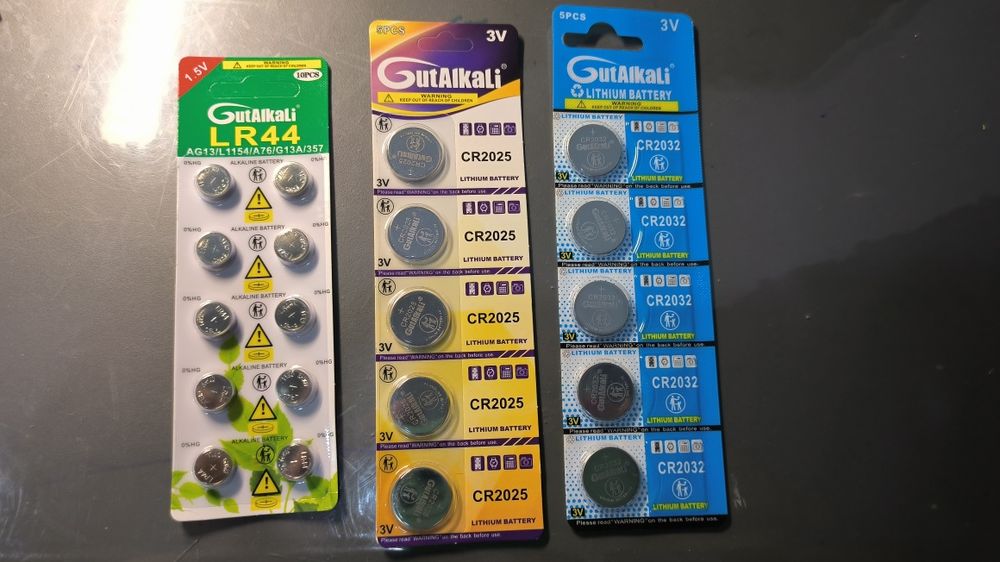 Батарейки CR2032, LR44, CR2025, LR1130