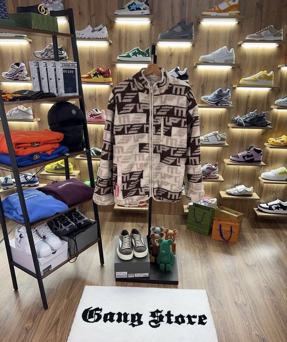 Куртка Двостороння Supreme Geo Reversible Windstopper Fleece Beige