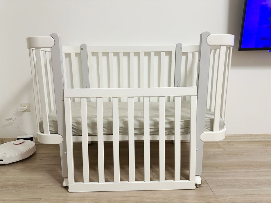 Дитяче ліжечко верес монако + матрац та колеса стан НОВОГО