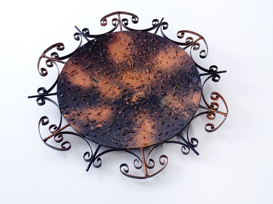 metaloplastyka plakieta ozdoba ścienna lata 60/70