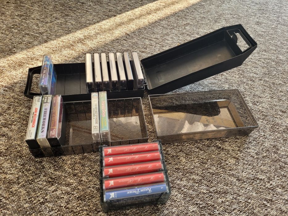 Organizer pudełko Stojak na kasety magnetofonowe 3 sztuki