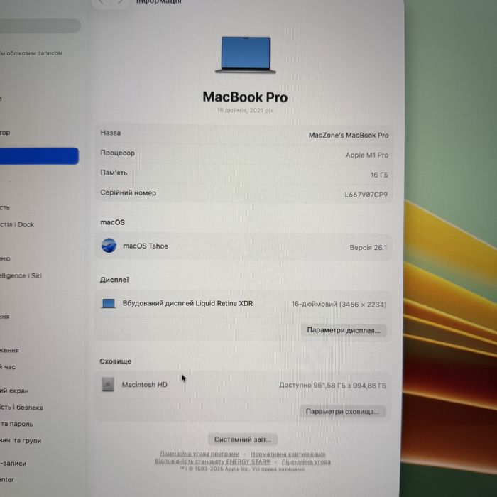 Гарантія | M1 Pro•16Gb•1Tb | Macbook Pro 16 2021(2022) • Макбук М1 Pro