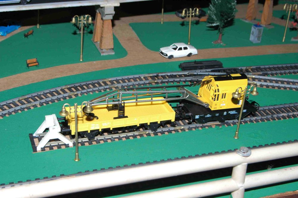 Vagão Grua MARKLIN HO com rodados metálicos CC