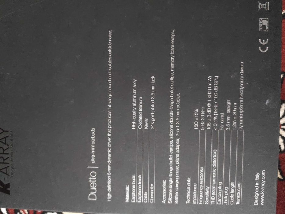 Навушники K-array Duetto-KD6T (1DD)