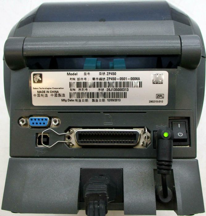 Принтер штрих кода Zebra ZP450 для наклеек Новой Почты.