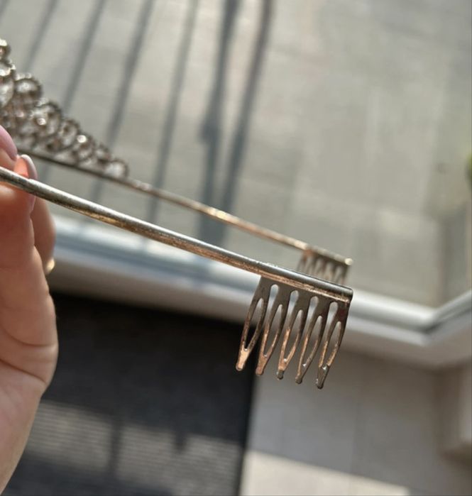 Diadem ślubny srebrny