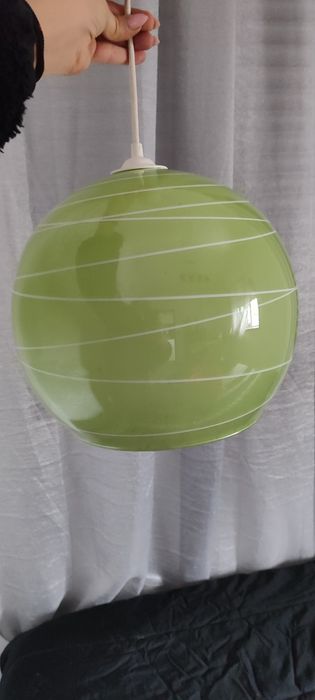 Candeeiro verde em vidro