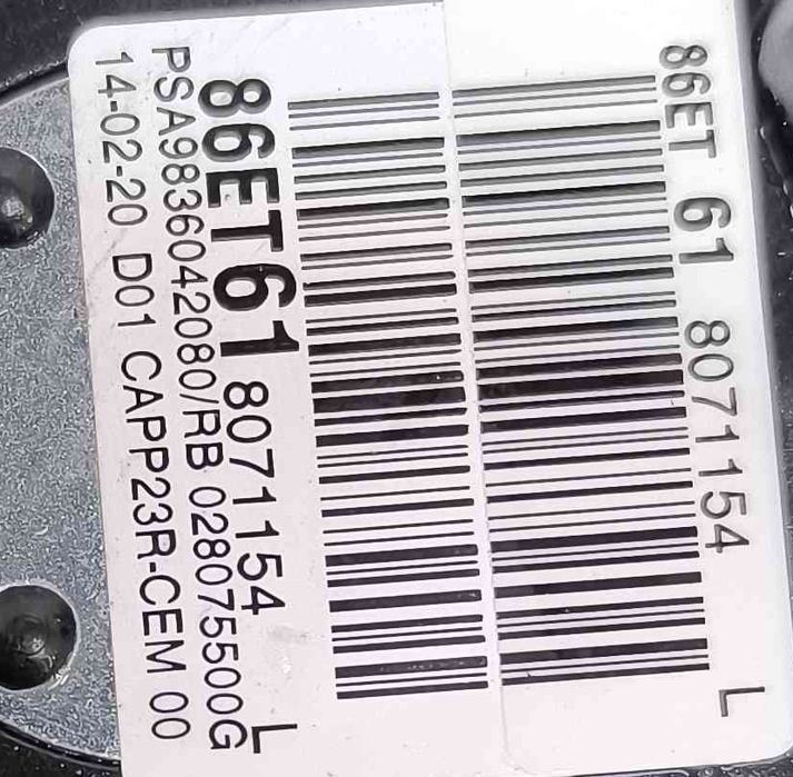 Pedal do Acelerador 86ET618071154 - PEUGEOT 308 II