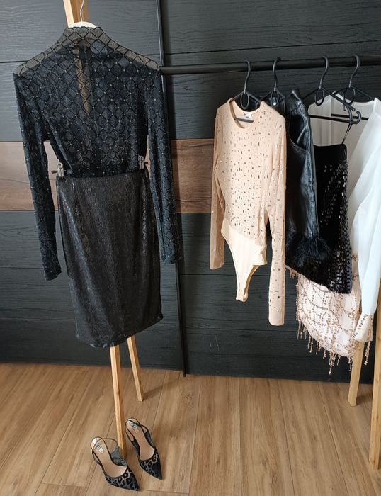 Spódnica cekinowa 36 S S/M cekiny midi