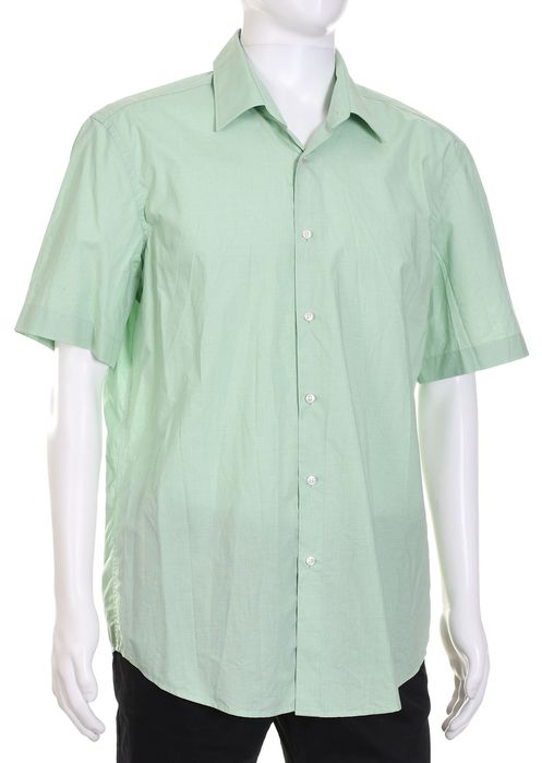 HUGO BOSS jasnozielona koszula męska z krótkim rękawem Regular Fit XL