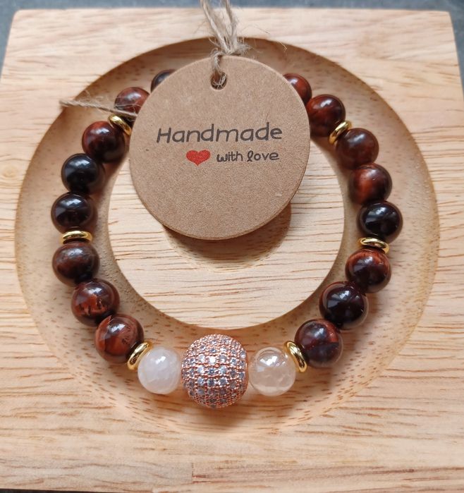 Bransoletki 2w1 z kamienia naturalnego Handmade