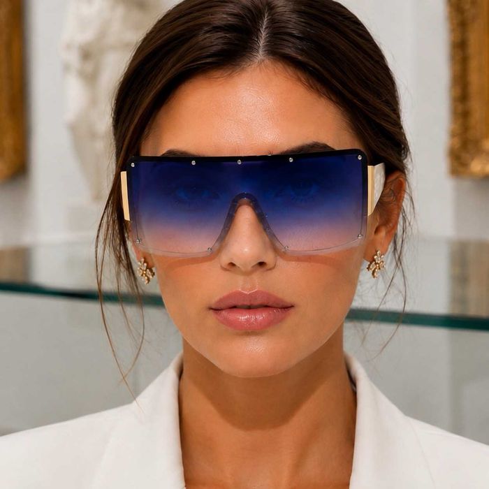 Okulary przeciwsłoneczne „Blue Vision” – futurystyczny design w stylu glamour