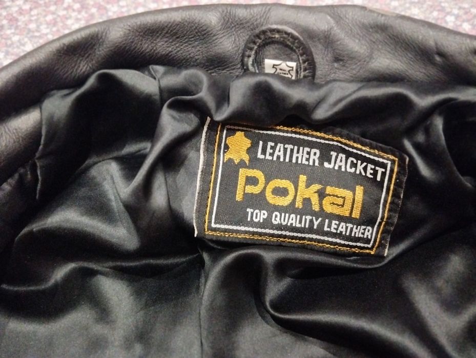Blusão motard em pele