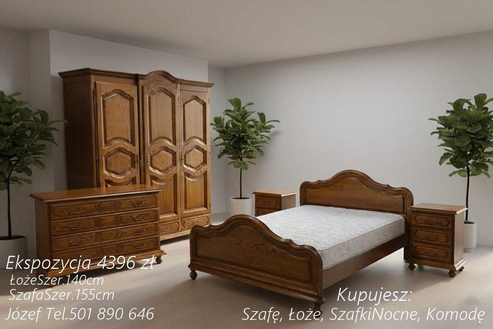 Meble do sypialni - Dębowe - Stylowe - Dowieziemy
