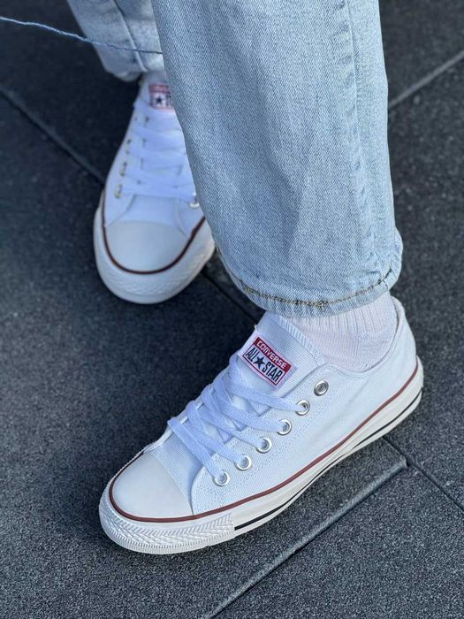 Жіночі класичні низькі білі кеди конверс converse all star white 36-41р. В'єтнам